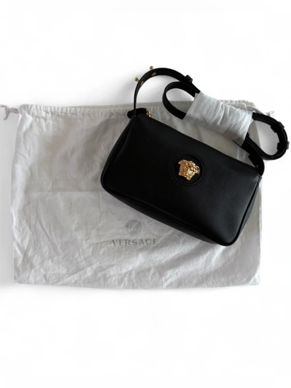Versace black grainy
